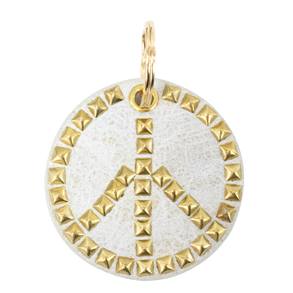 calleen cordero Peace Keychain White El Paso w/Brass Art