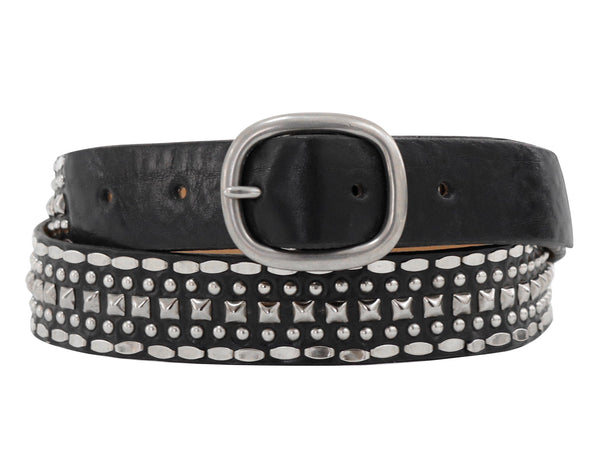 calleen cordero Petra 1" Belt Black Arizona w/ Nickel Art