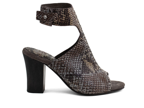 Calleen Cordero Pia A80 200's Heel Blue Multi Snake W/ Nickel Art