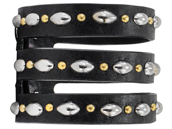 Calleen Cordero Pita Bliss 3" Bracelet White Gold Sheen W/ Nickel & Brass