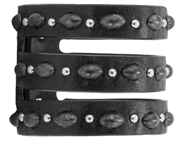 Calleen Cordero Pita Bliss 3" Bracelet White Gold Sheen W/ Nickel & Brass