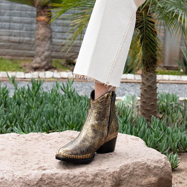 Calleen Cordero Ravi Boot Dark Brown Nash W/ Brass Art