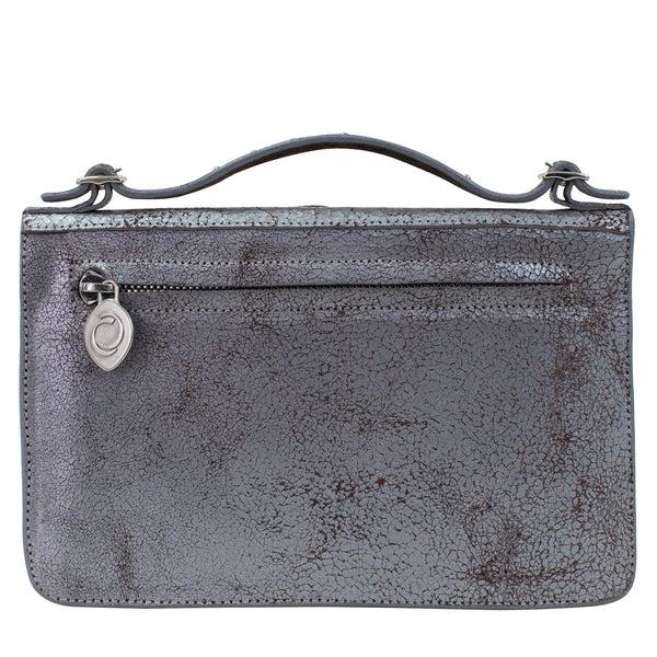 Calleen Cordero Rena 2 Clutch Wallet Granada Silver W/ Nickel Art