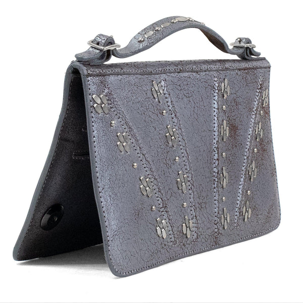 Calleen Cordero Rena 2 Clutch Wallet Granada Silver W/ Nickel Art