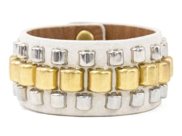 calleen cordero Rolex 1" Bracelet Hueso Nappa w/ Brass & Nickel Art