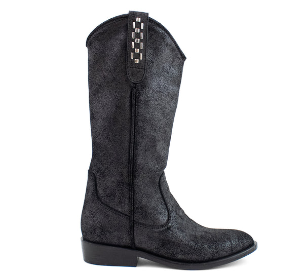 calleen cordero Royce Lexus Boot Black Jasper w/ Nickel Art