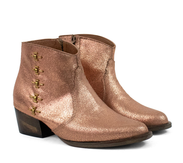 Calleen Cordero Sancha Milan Boot Dusty Rose Gold W/ Brass Art