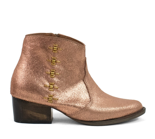 Calleen Cordero Sancha Milan Boot Dusty Rose Gold W/ Brass Art