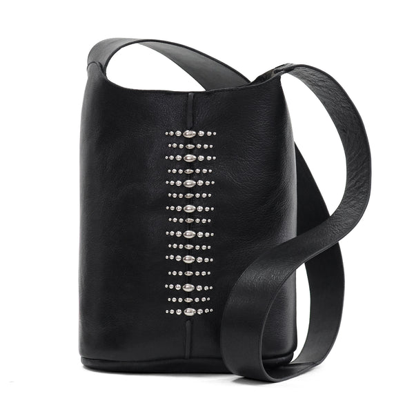 calleen cordero Sancha Nisha Messenger Black Leather w/ Nickel Art