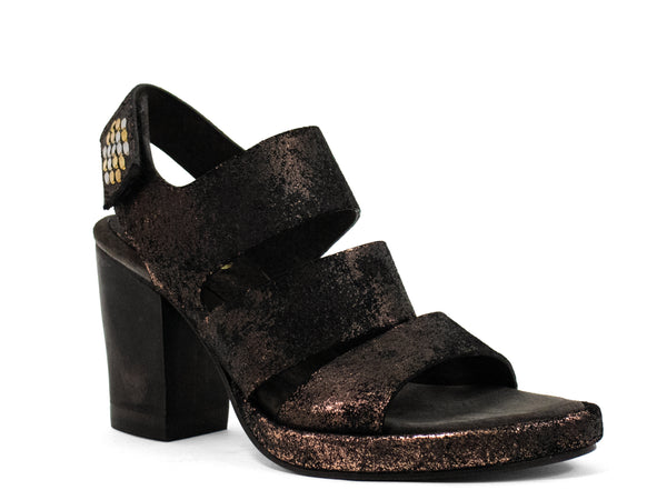 calleen cordero Sauzi Heel Dark Brown Gaudi w/ Brass & Nickel Art