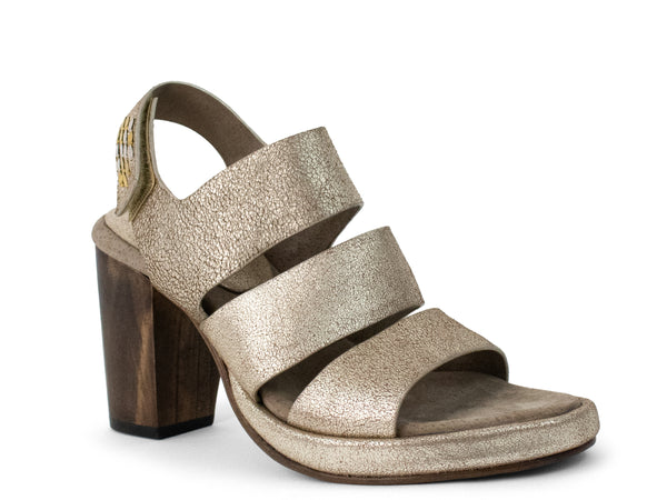 calleen cordero Sauzi Heel Dusty Gold w/ Brass & Nickel Art