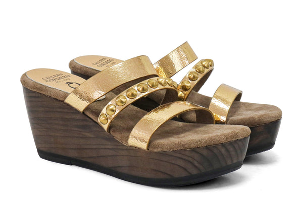 Calleen Cordero Sava A20 Wedge Silver Mirror W/ Nickel Art