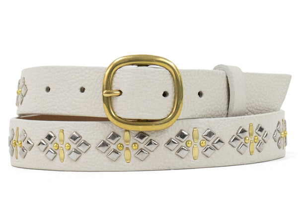 Calleen Cordero Selena 1" Belt Paris Gold W/ Brass & Nickel