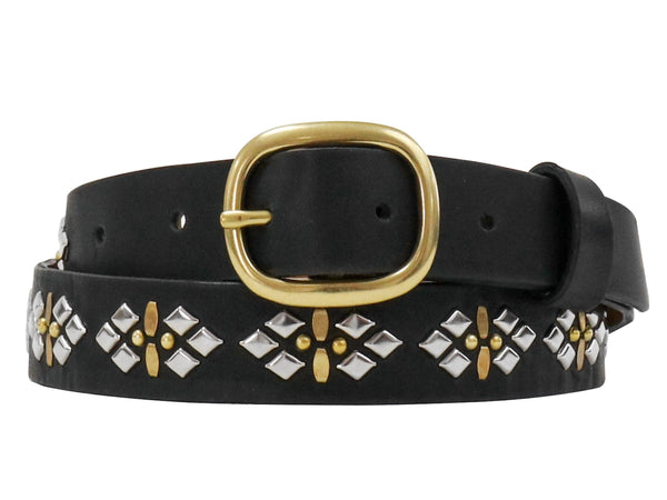 Calleen Cordero Selena 1" Belt Paris Gold W/ Brass & Nickel