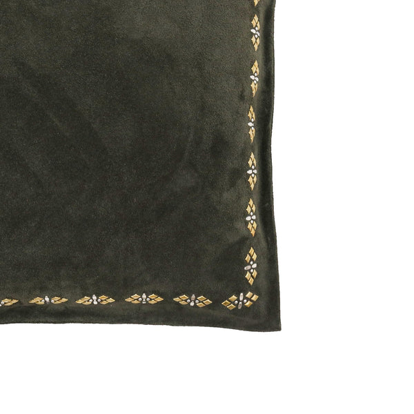 Calleen Cordero Selena 20" X 20" Pillow Case Selena Art - Pine Suede W/ Brass & Nickel