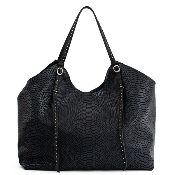 Calleen Cordero Sioux Tote Cognac Suede W/ Brass Art