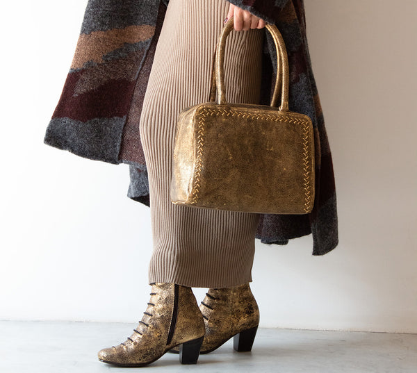 Calleen Cordero Sloan Boot Nash Dark Brown W/ Brass Art