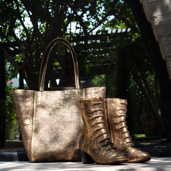 Calleen Cordero Sloan Boot Nash Dark Brown W/ Brass Art