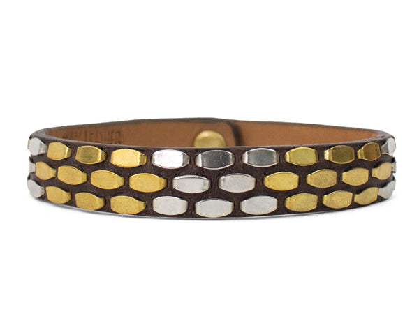 Calleen Cordero Snake .5" Bracelet Aqua Rust W/ Nickel & Copper Art