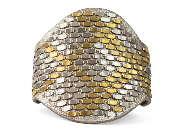 calleen cordero Snake Round Bracelet Dusty Gold w/ Nickel & Brass Art