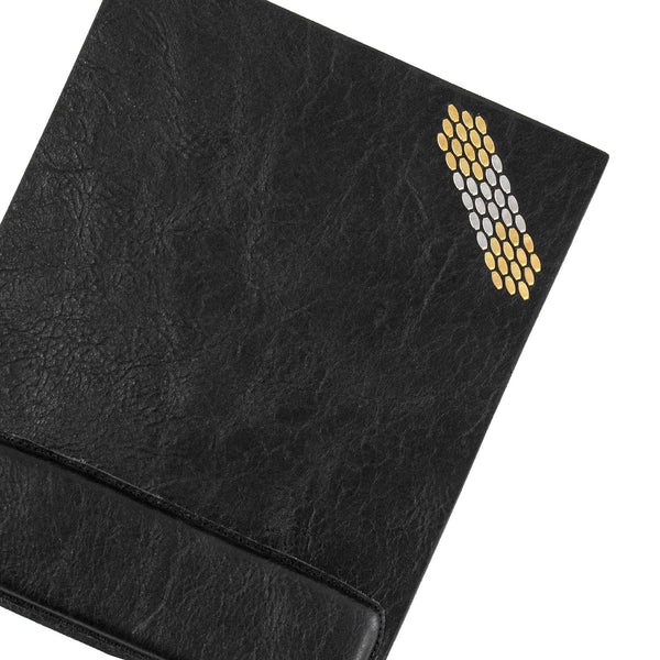 Calleen Cordero Snake Square Mouse Pad Black W/ Nickel & Brass