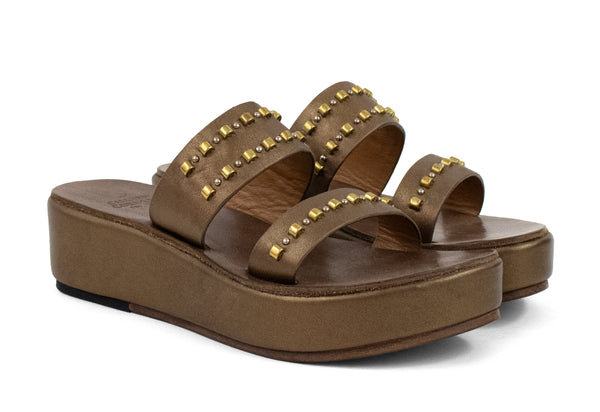 Calleen Cordero Solara Platform Bronze Vision W/ Brass & Nickel Art