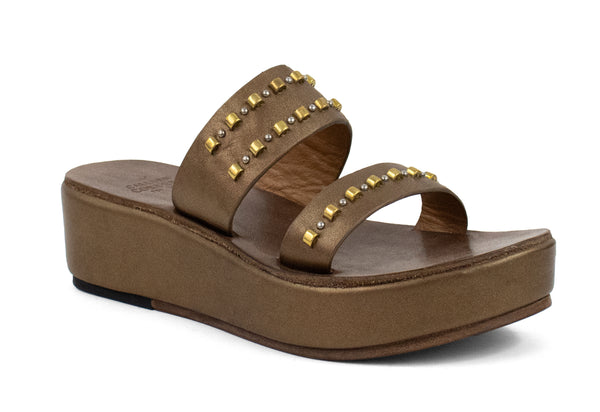 calleen cordero Solara Platform Bronze Vision w/ Brass & Nickel Art