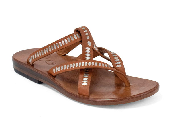 calleen cordero Soma Nita Sandal Slide Tan La Luz w/ Nickel Art