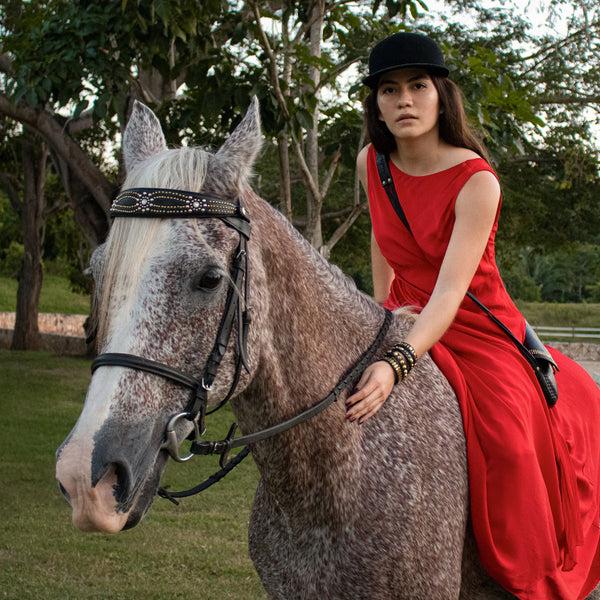 Calleen Cordero Sophia Browband Black Aniv W/ Nickel & Brass Art