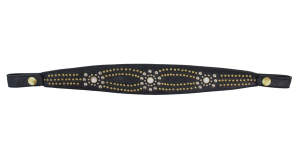 calleen cordero Sophia Browband Black Aniv w/ Nickel & Brass Art