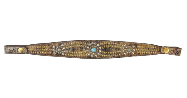 calleen cordero Sophia Browband Brown El Paso w/ Nickel & Brass Art
