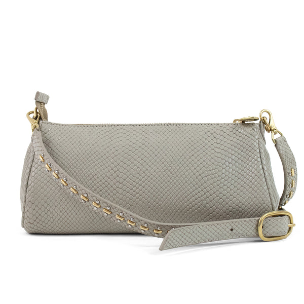 calleen cordero Stacy Kim Messenger Linen Lizard w/ Brass & Nickel Art calleen cordero Stacy Kim Messenger Linen Lizard w/ Brass & Nickel Art