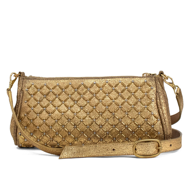 calleen cordero Stacy Messenger Paris Oro w/ Brass & Nickel Art calleen cordero Stacy Messenger Paris Oro w/ Brass & Nickel Art