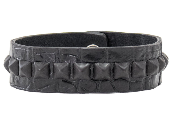 Calleen Cordero State .75" Cuff Bracelet Black W/ Nickel Art