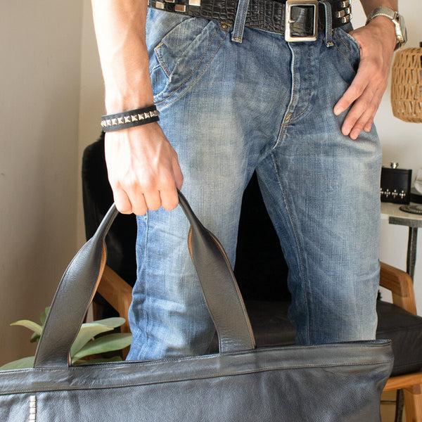 Calleen Cordero State .75" Cuff Bracelet Black W/ Nickel Art