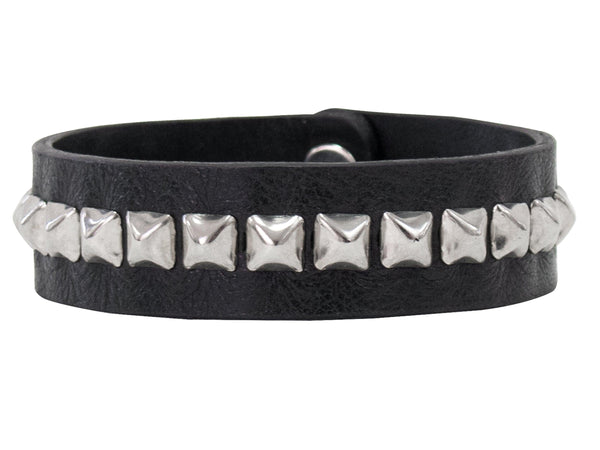 calleen cordero State .75" Cuff Bracelet Black w/ Nickel Art