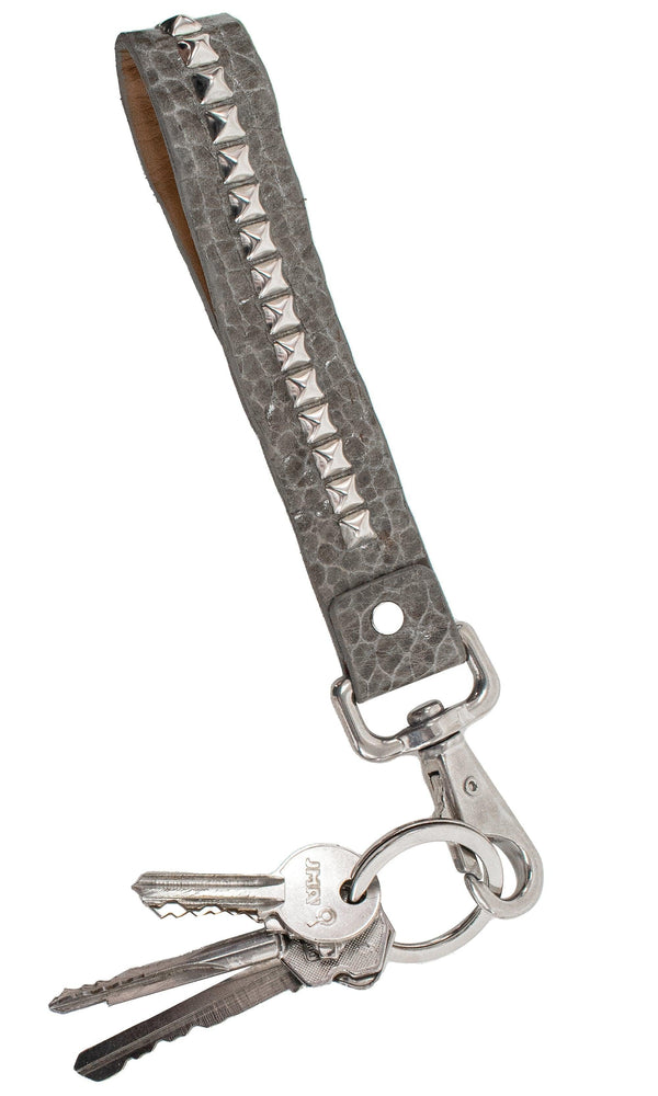 Calleen Cordero State Keychain Grey Croco W/ Nickel Art