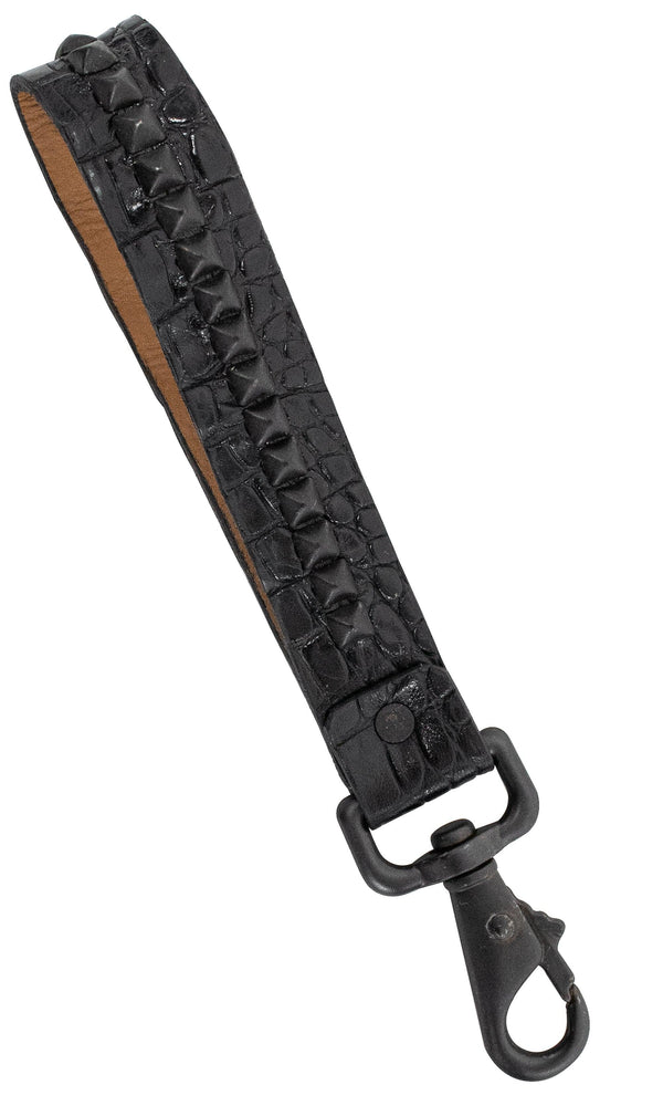 Calleen Cordero State Keychain Grey Croco W/ Nickel Art