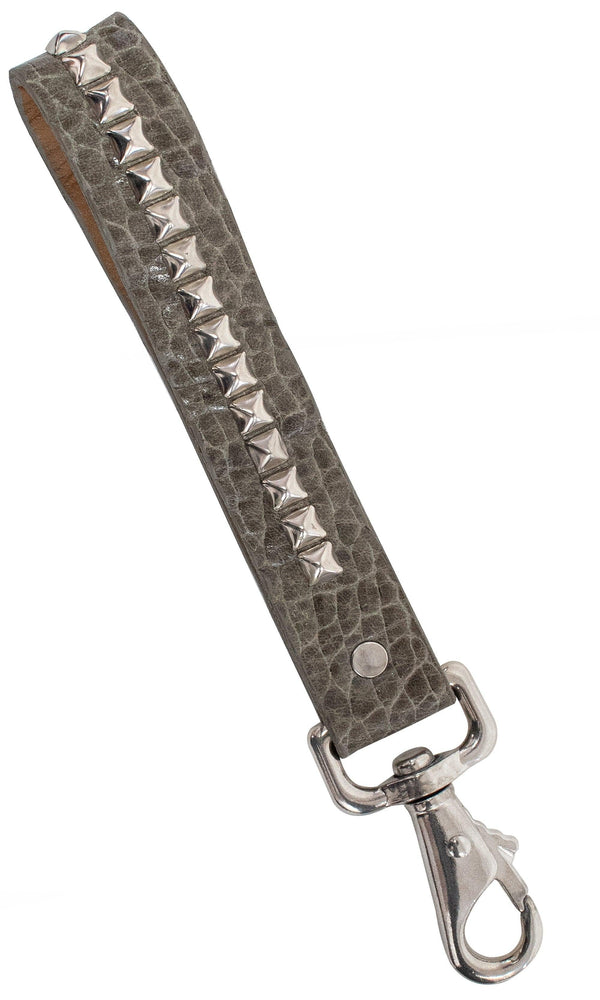 calleen cordero State Keychain Grey Croco w/ Nickel Art