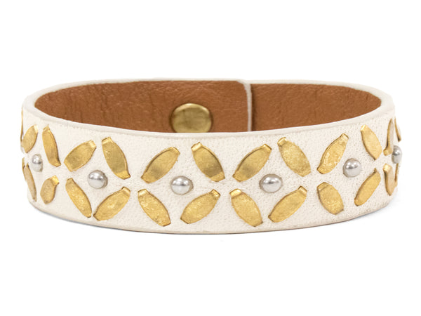 Calleen Cordero Sula .75" Bracelet Black W/ Nickel Art