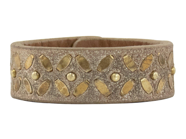 Calleen Cordero Sula .75" Bracelet Black W/ Nickel Art