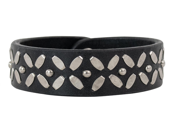 calleen cordero Sula .75" Bracelet Black w/ Nickel Art