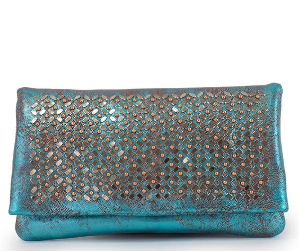 Calleen Cordero Sula Clutch Hueso Veneto W/ Brass & Nickel Art