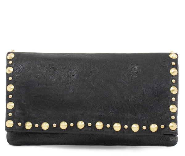 calleen cordero Sula Nico Clutch Black Borello w/ Brass Art