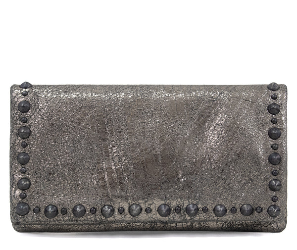 calleen cordero Sula Nico Clutch Graphite Hudson w/ Black Art