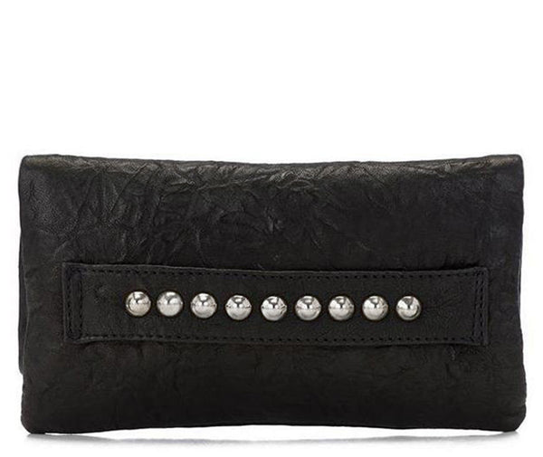 Calleen Cordero Sula Tosa Clutch Black Borello W/ Nickel Art