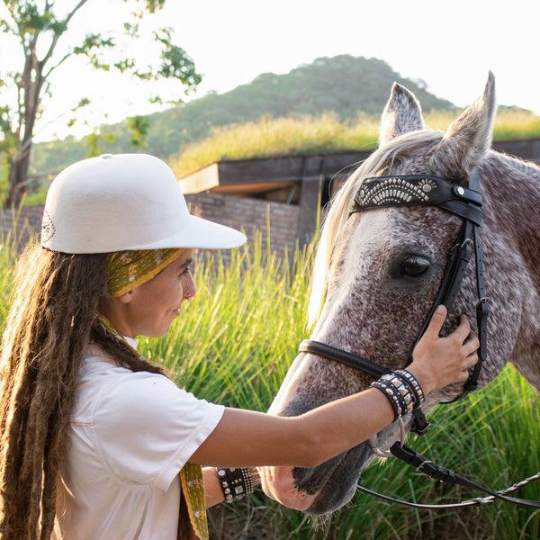 Calleen Cordero Suni Browband Black Aniv W/ Nickel Art