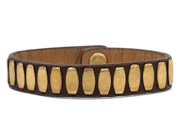 Calleen Cordero Swagger .5" Bracelet Black W/ Brass Art