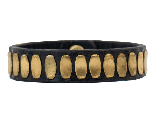 Calleen Cordero Swagger .5" Bracelet Black W/ Brass Art