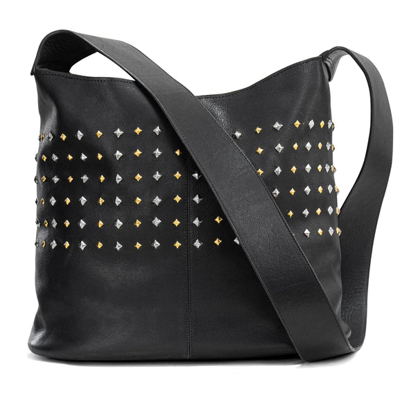 calleen cordero Tama Easton Messenger Black Aniline w/ Nickel & Brass Art